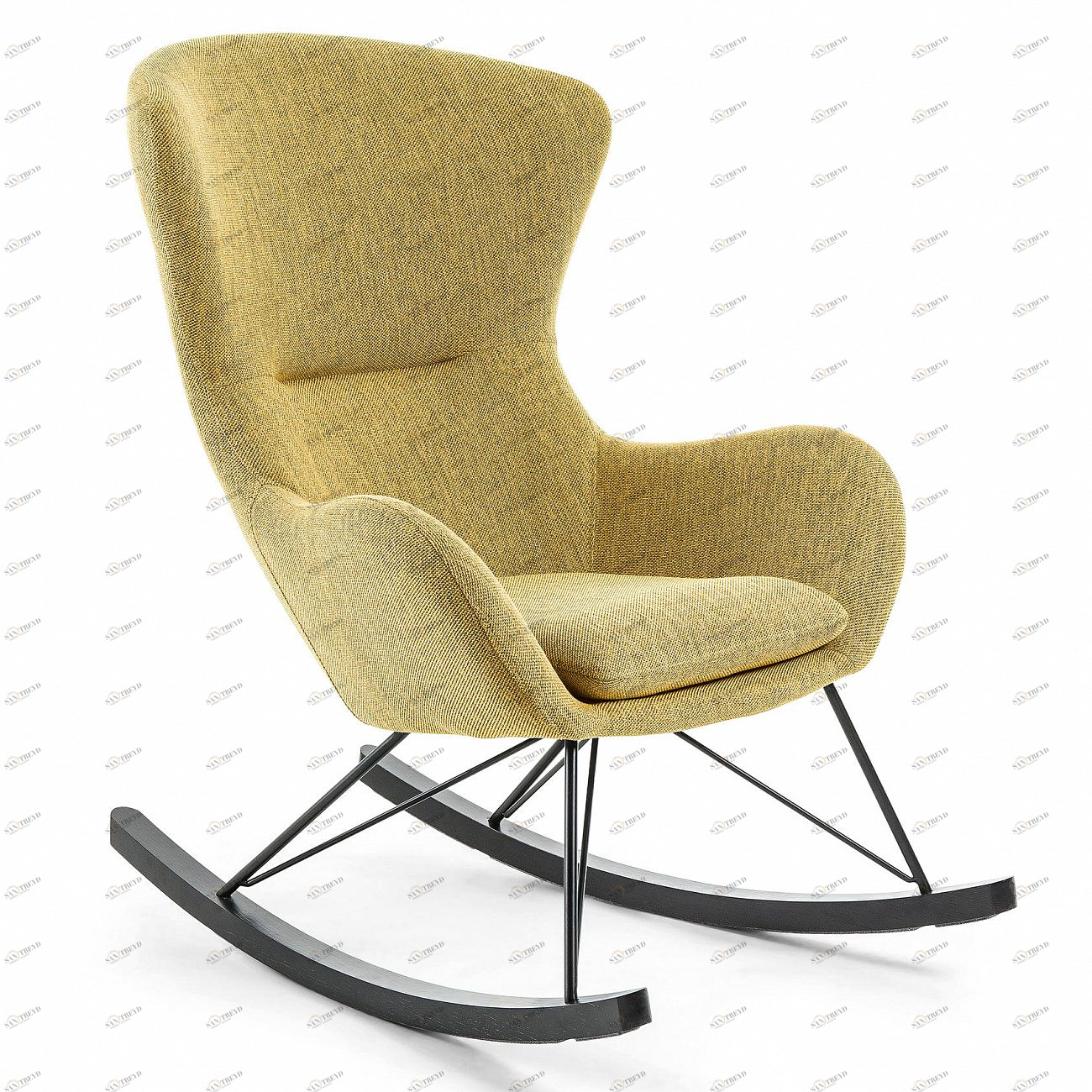 Качалка VALSA металлическая черная ткань горчица LA FORMA ДИЗАЙНЕРСКИЕ 146879 Желтый 