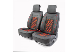 16521504 Каркас накидки на переднее сиденье 2 шт., экокожа CUS-2092 BK/RD CarPerformance