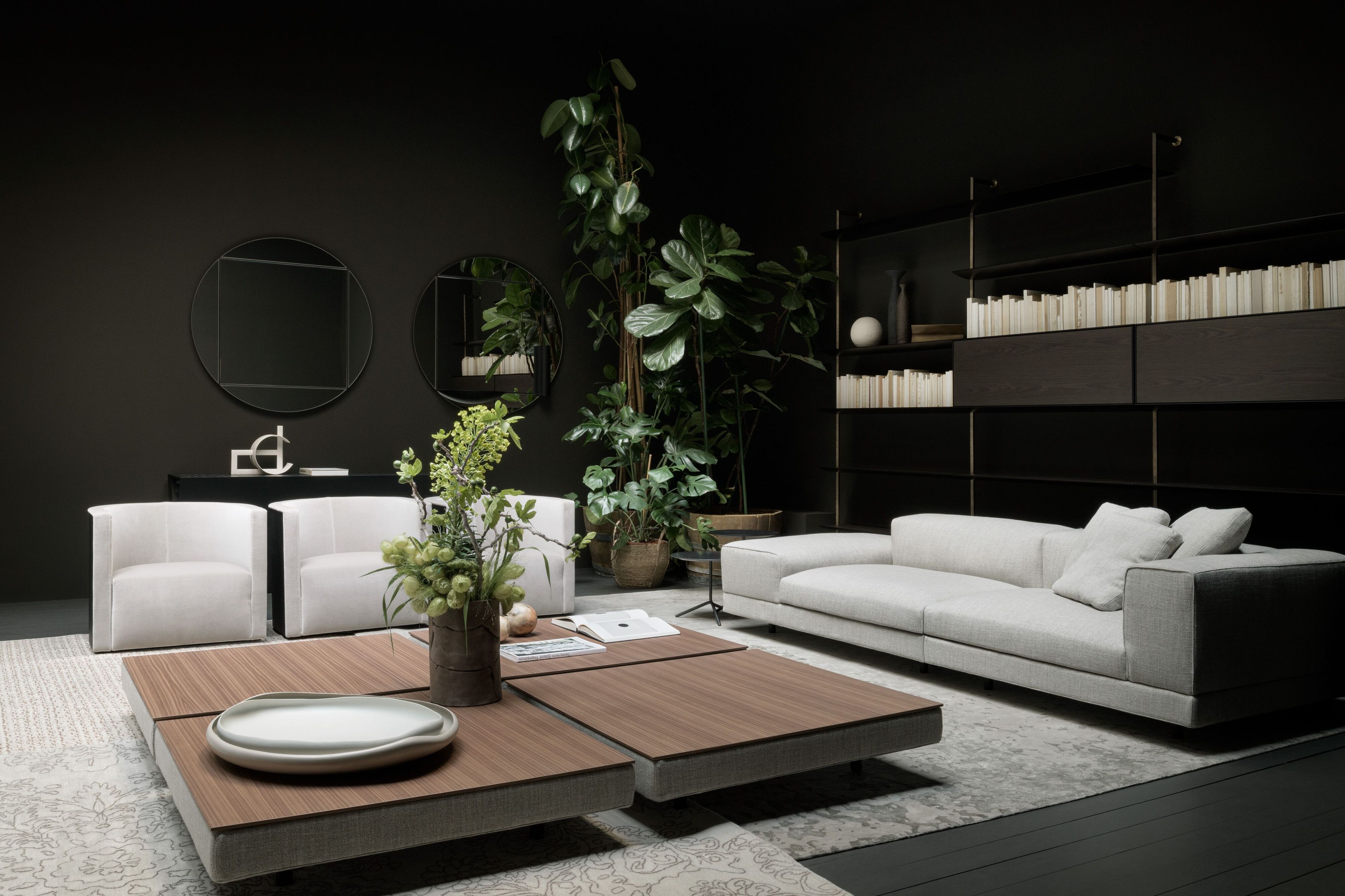 Модульный кожаный диван с полуостровом на 3 места Living Divani Лоренц ARCH-00039325 - Вид №2