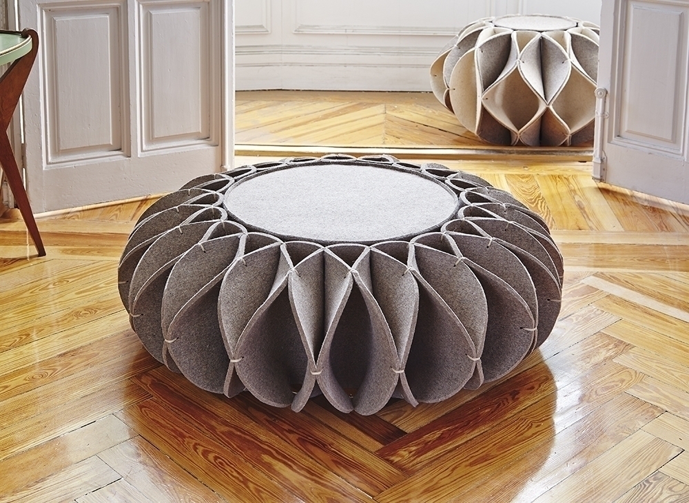 100580 Пуф низкий Grey GAN Ruff Pouf - Вид №2