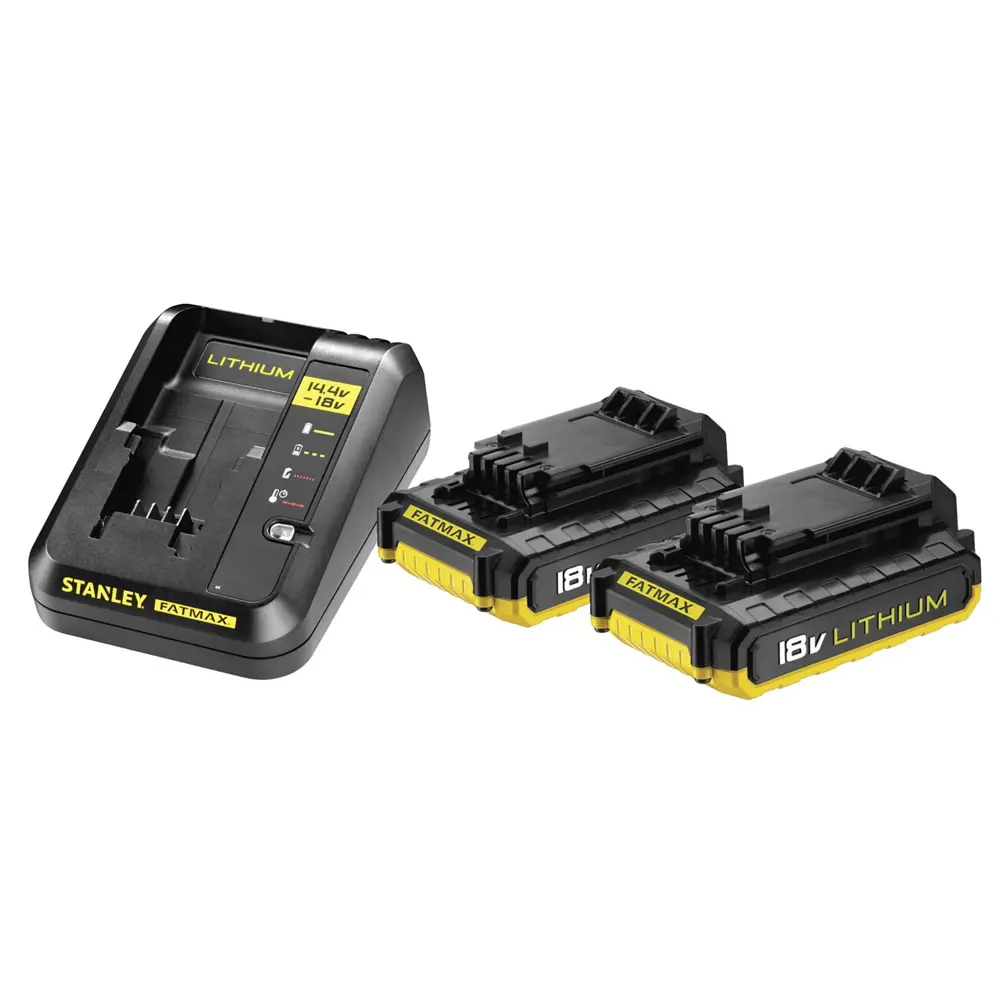 Зарядное устройство с 2 аккумуляторами Stanley Fatmax FMC693D2-QW, 18 В Li-ion 2x2 Ач STLM-2130062