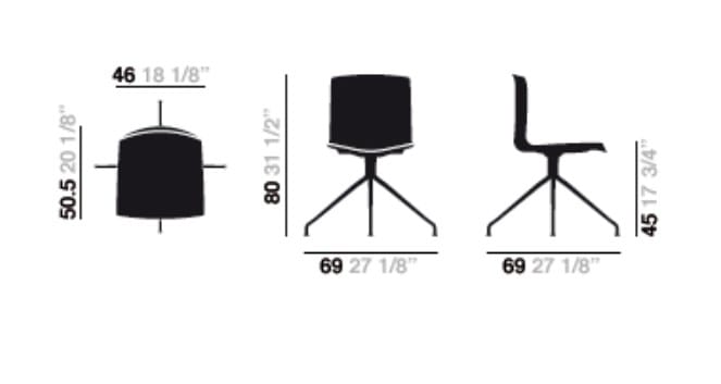 Поворотный стул на насесте Arper Catifa 46 ARCH-00013285 - Вид №3