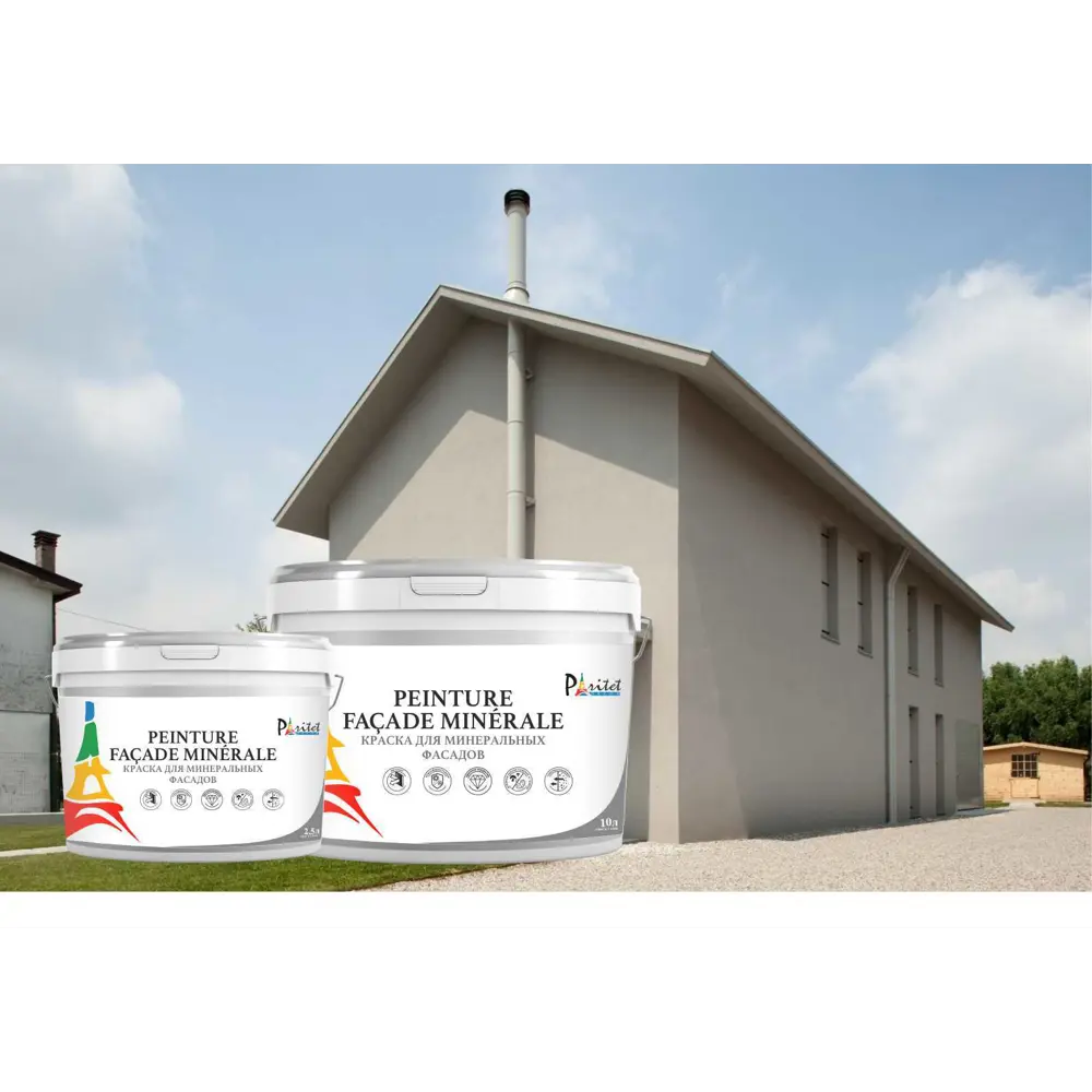 Краска фасадная Paritet матовая цвет белый база A 10 л STLM-2020939 - Вид №6
