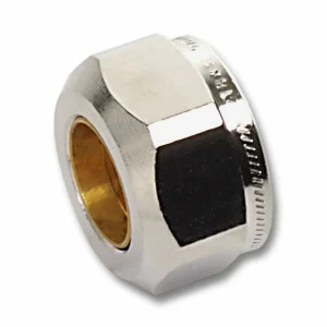 3DKHVCU3418 SANHA DKHV CU разъемное соединение с "евроконусом" для медных труб, никелированная латунь 3/4x18 мм