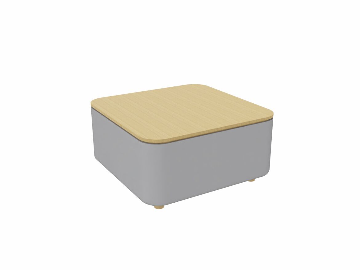 Квадратный журнальный столик из дерева и ткани Cascando половина ARCH-00035059