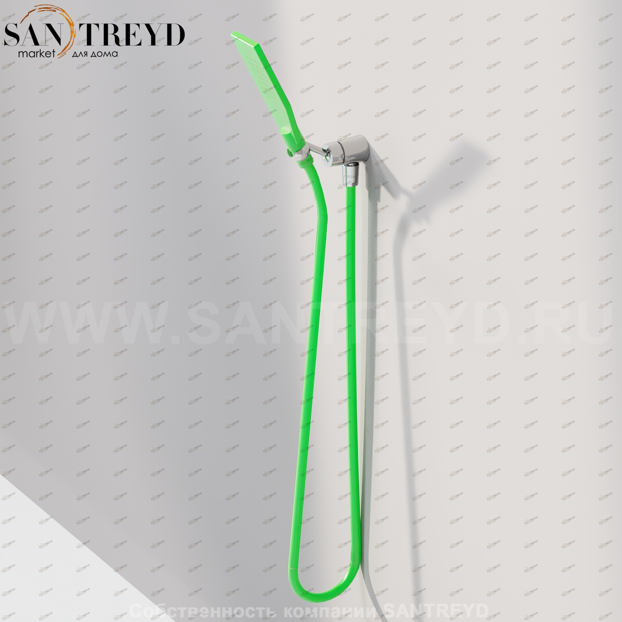 Agape KAA Ручной душ из неаллергенного силиконового каучука CRUB0914L KAA зеленый CRUB0914L