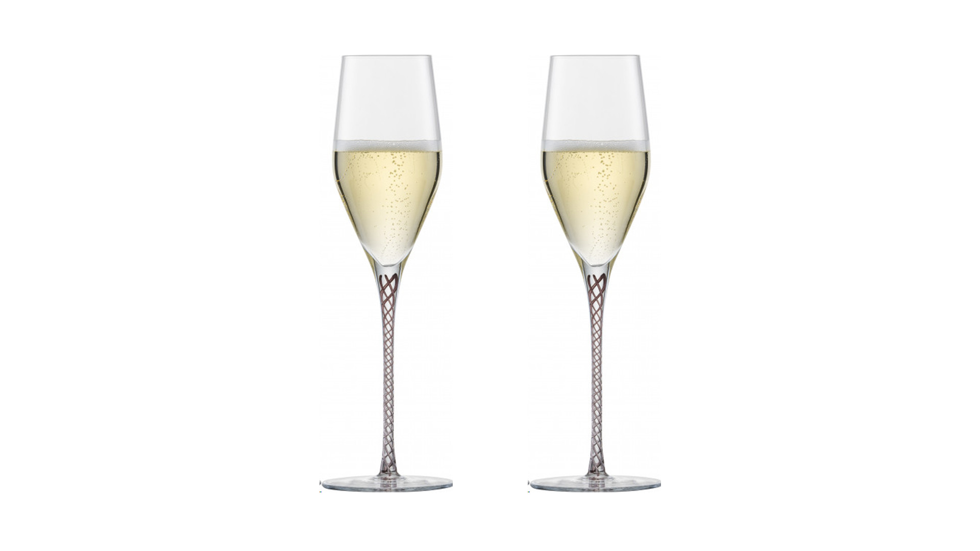 10668284 Zwiesel 1872 Набор бокалов для шампанского Zwiesel Glass "Спирит" 254мл 2шт п/к (баклажановый) Стекло  - Вид №1