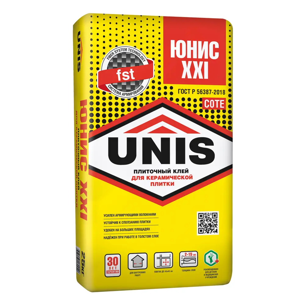 Клей для плитки C0TE Unis XXI 25 кг Юнис Xxi STLM-2035390