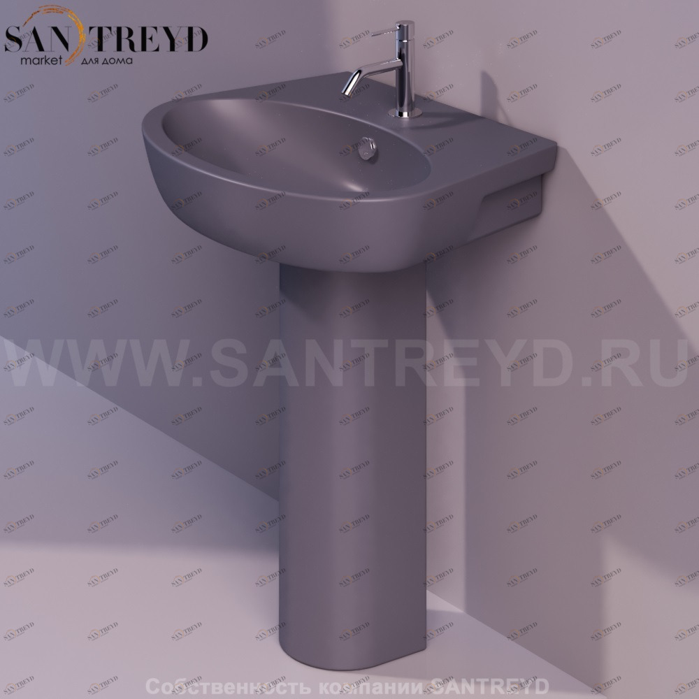 CN200ANTRACITEMATT Пьедестал для раковины овальная Simas LFT Spazio