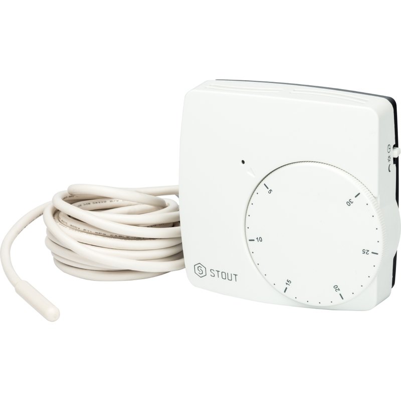 Термостат комнатный электронный WFHT-DUAL дистанционный датчик "в пол" 3м STOUT STE0002000010 - Вид №3