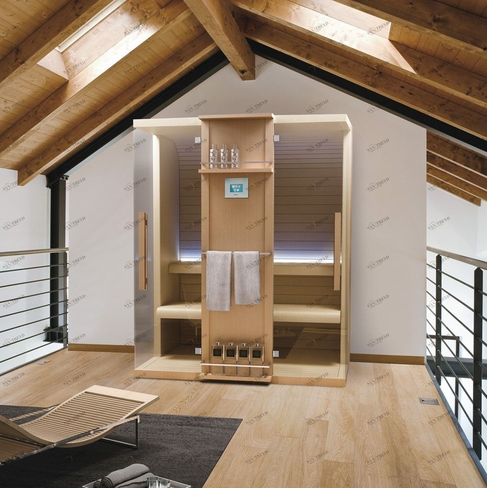 Домашняя сауна 165x127 пристенная Cuna Gruppo Geromin SSDCU1P5NH