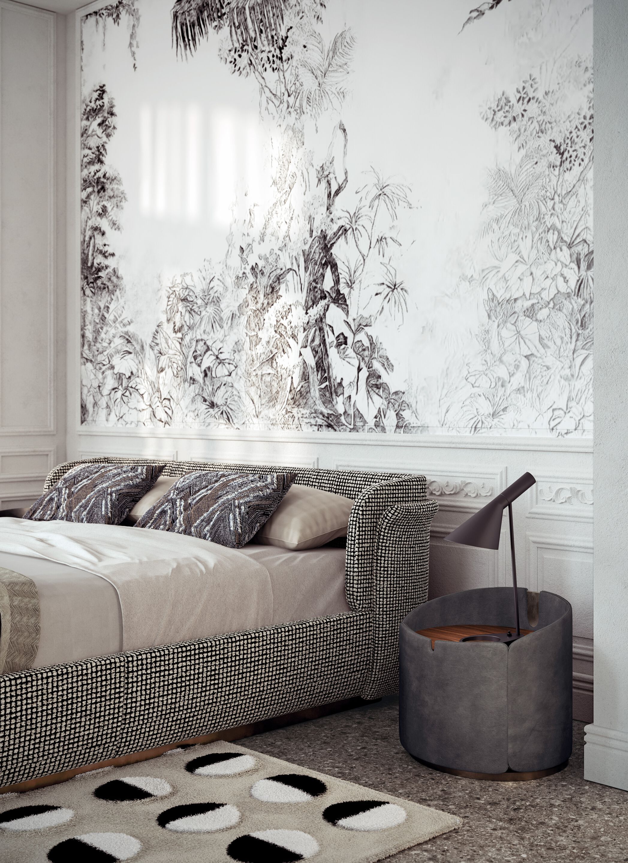 Двуспальная кровать из ткани Capital Collection Mon Allure ARCH-00004241 - Вид №1