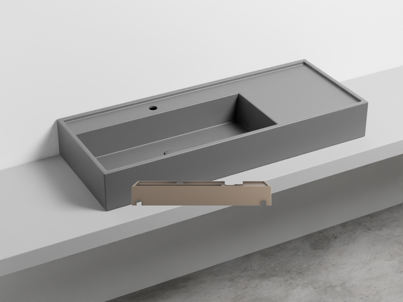 PNLA115-AN Керамическая раковина на одно отверстие 115 cielo Plinio Ceramica Cielo