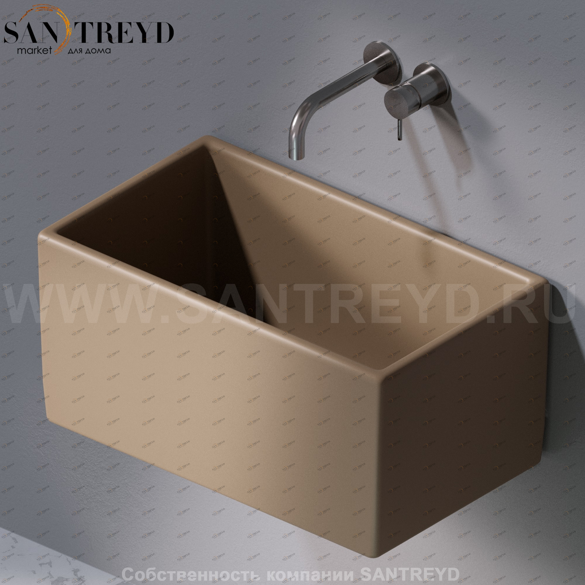 L112132 Подвесная раковина настенная прямоугольная A. e T. Italia Tower AeT ITALIA