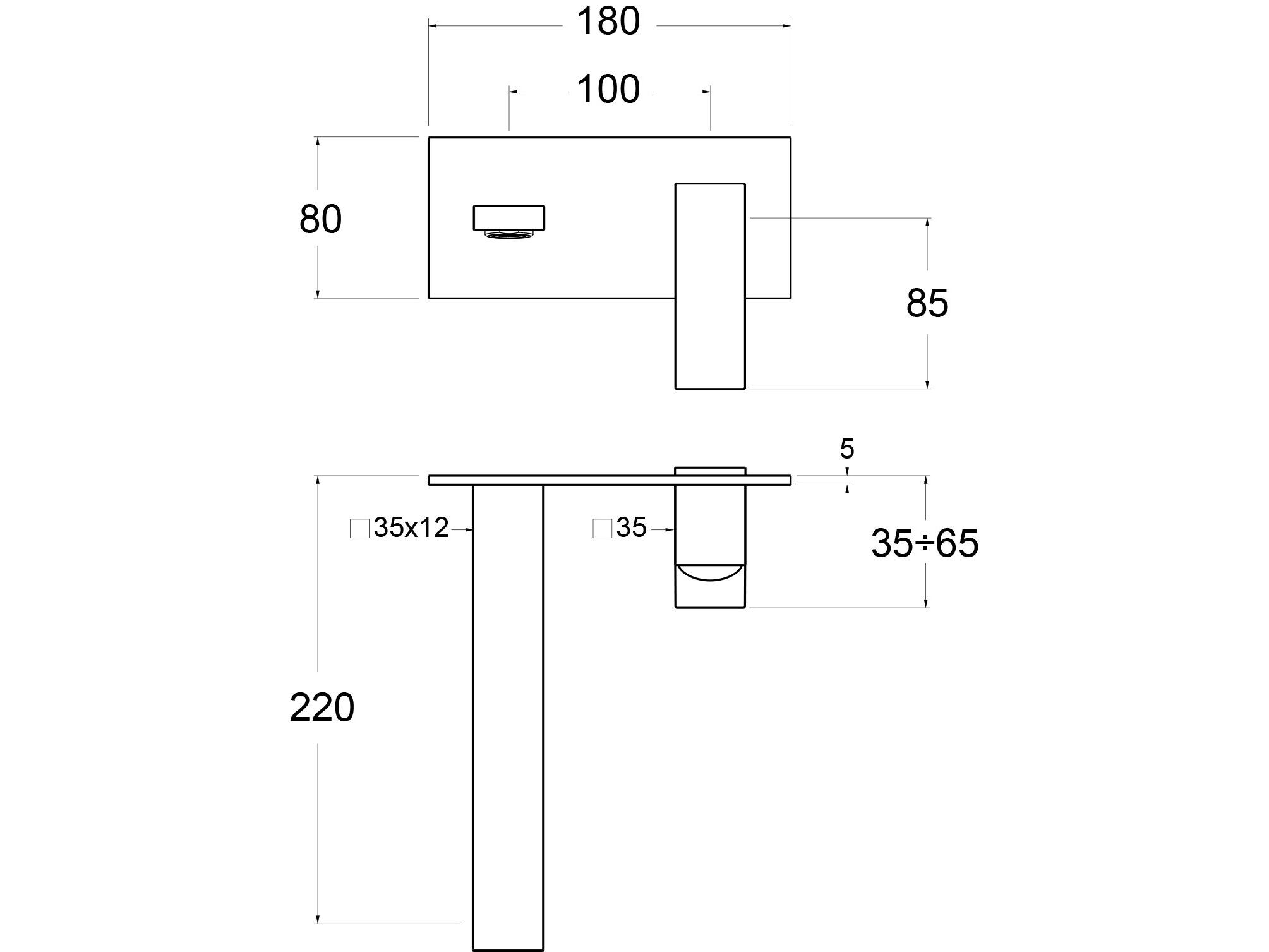 Настенный смеситель для раковины без слива GUGLIELMI RUBINETTERIE G&amp ARCH-00030516 - Вид №2