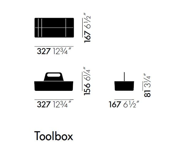 Корпус из АБС-пластика VITRA TOOLBOX RE ARCH-00079000 - Вид №1