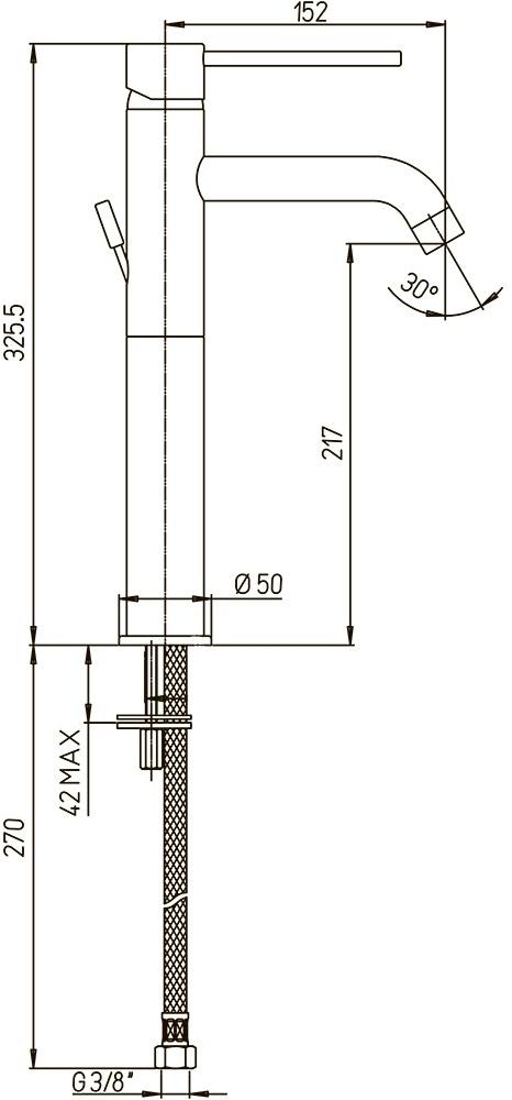 Paini Cox 78YO205LLFTLMKM смеситель для раковины  - Вид №3