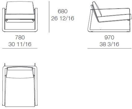 Poliform Кожаное кресло с салазками и подлокотниками sun-id-1422277 - Вид №4