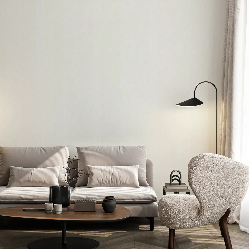 Флизелиновые обои Сильвия белые с эффектом штукатурки 89439240 Santreyd STLM-1582227 - Вид №1