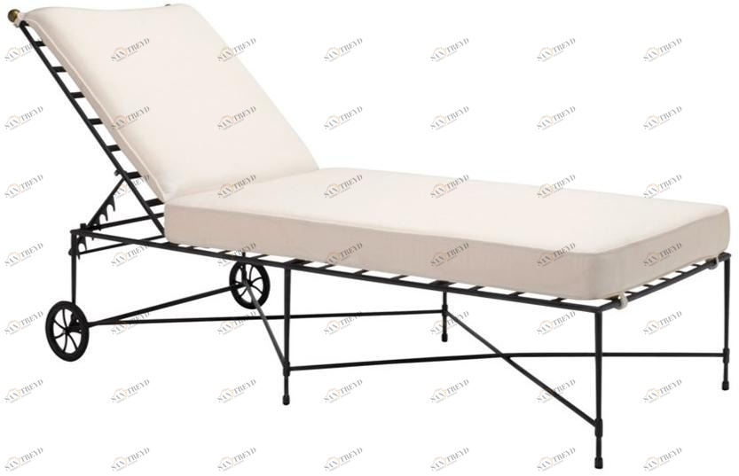 JANUS et Cie Садовая кушетка из нержавеющей стали с откидной спинкой на колесиках Amalfi sun-id-1416278