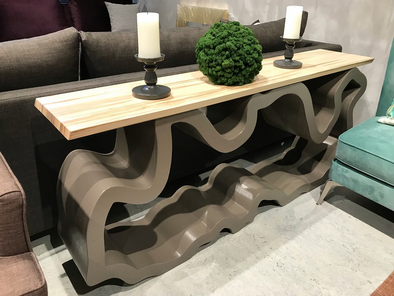 Консоль черная с деревянными ящиками "Эклер 2.0" ODINGENIY  178451 Бежевый;черный  - Вид №8