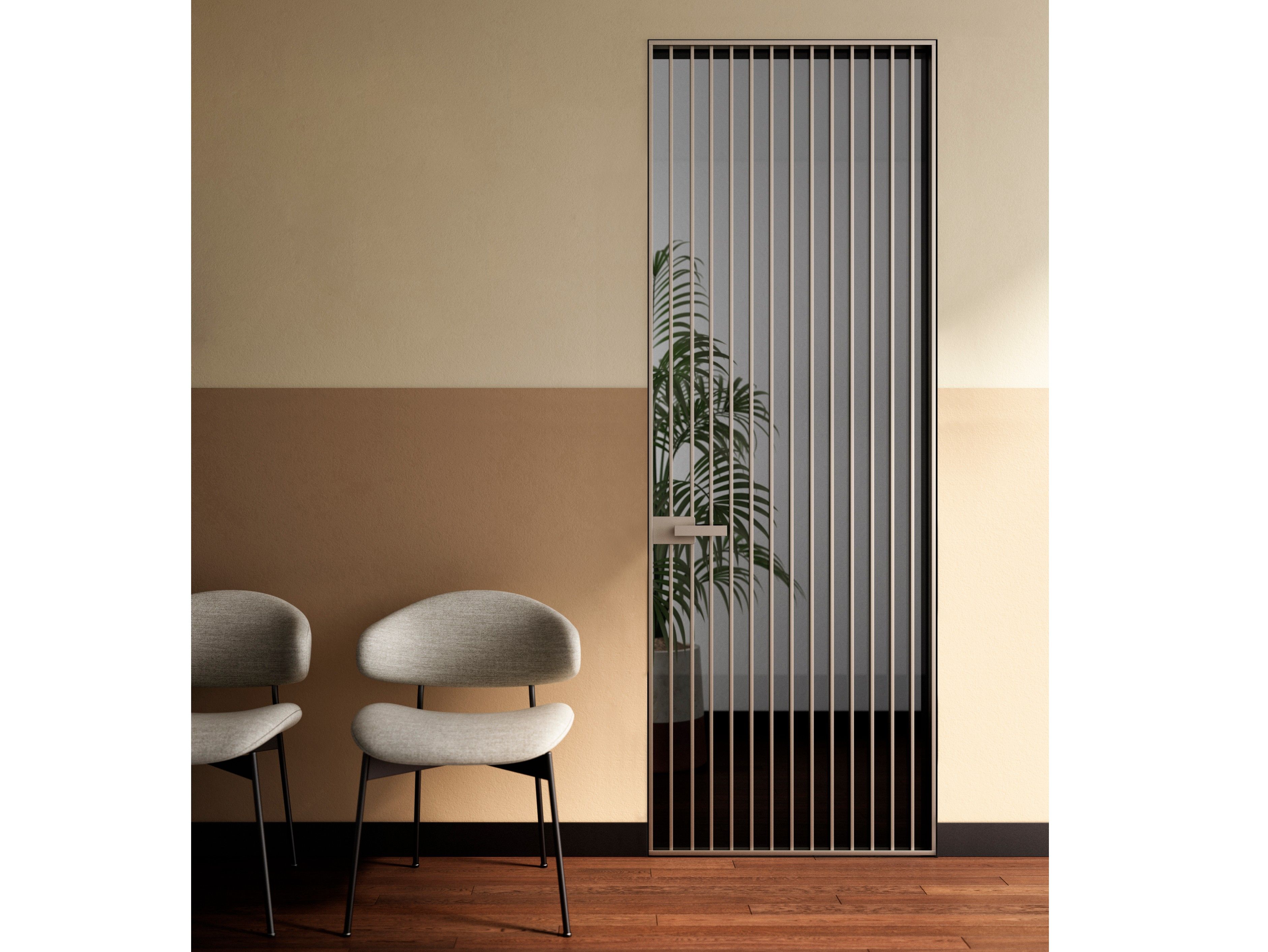 Алюминиевая и стеклянная стена заподлицо распашная дверь ALBED Re-Trait 8B ARCH-00067357 - Вид №1