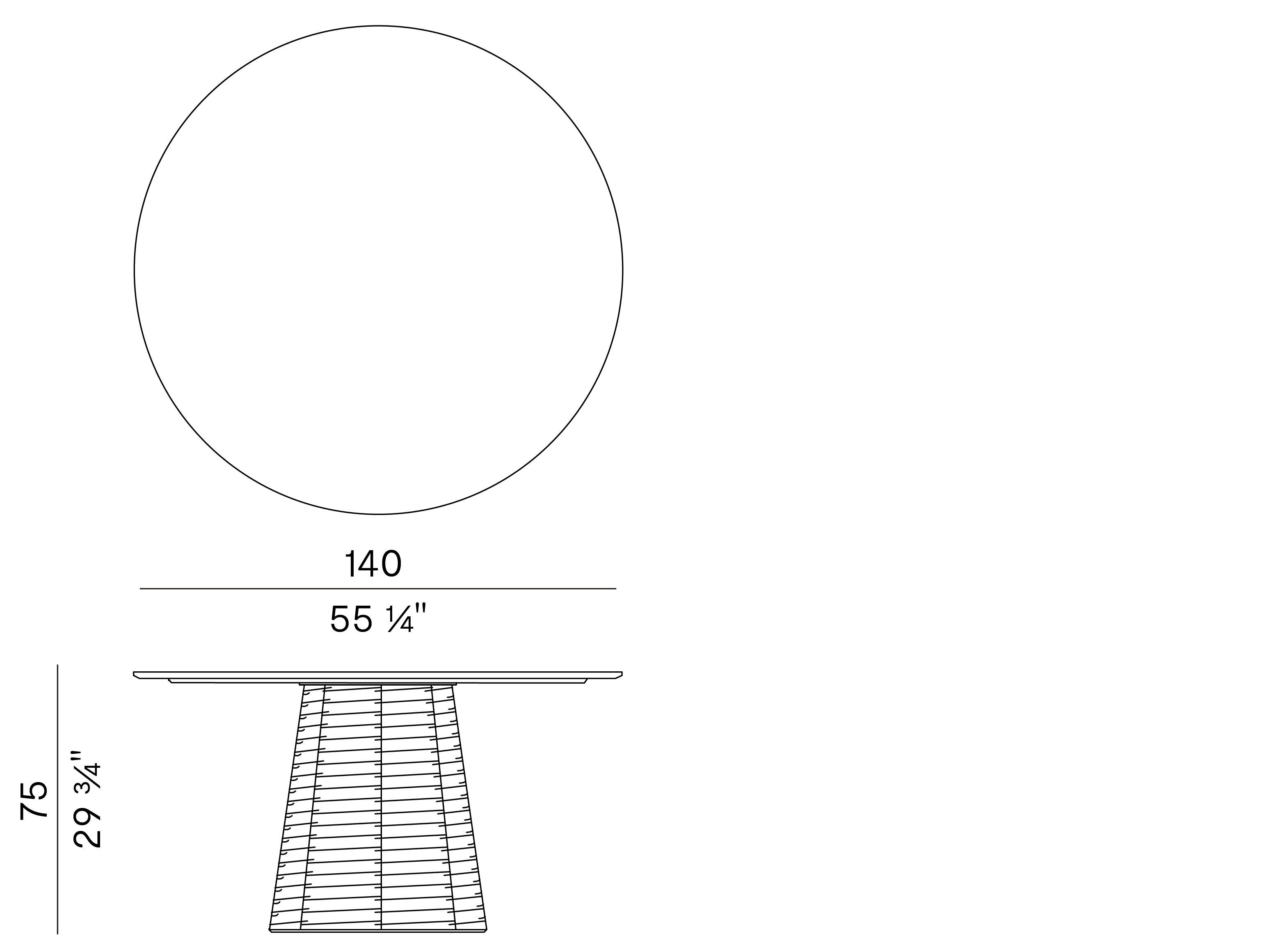 Каменный садовый стол с веревочным покрытием Potocco Sophie ARCH-00097837 - Вид №3