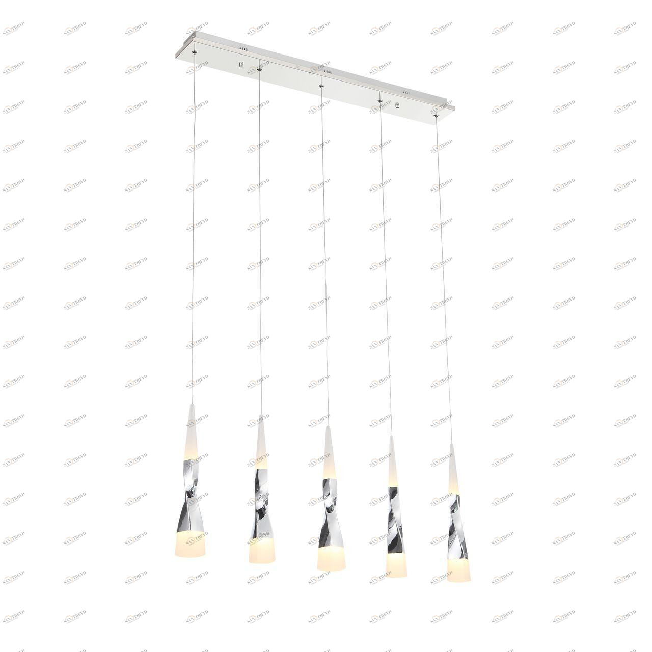 Подвесной светильник светодиодный белый Bochie SL405.103.05 ST LUCE ДИЗАЙНЕРСКИЕ, BOCHIE 00-3890136 Белый;хром 