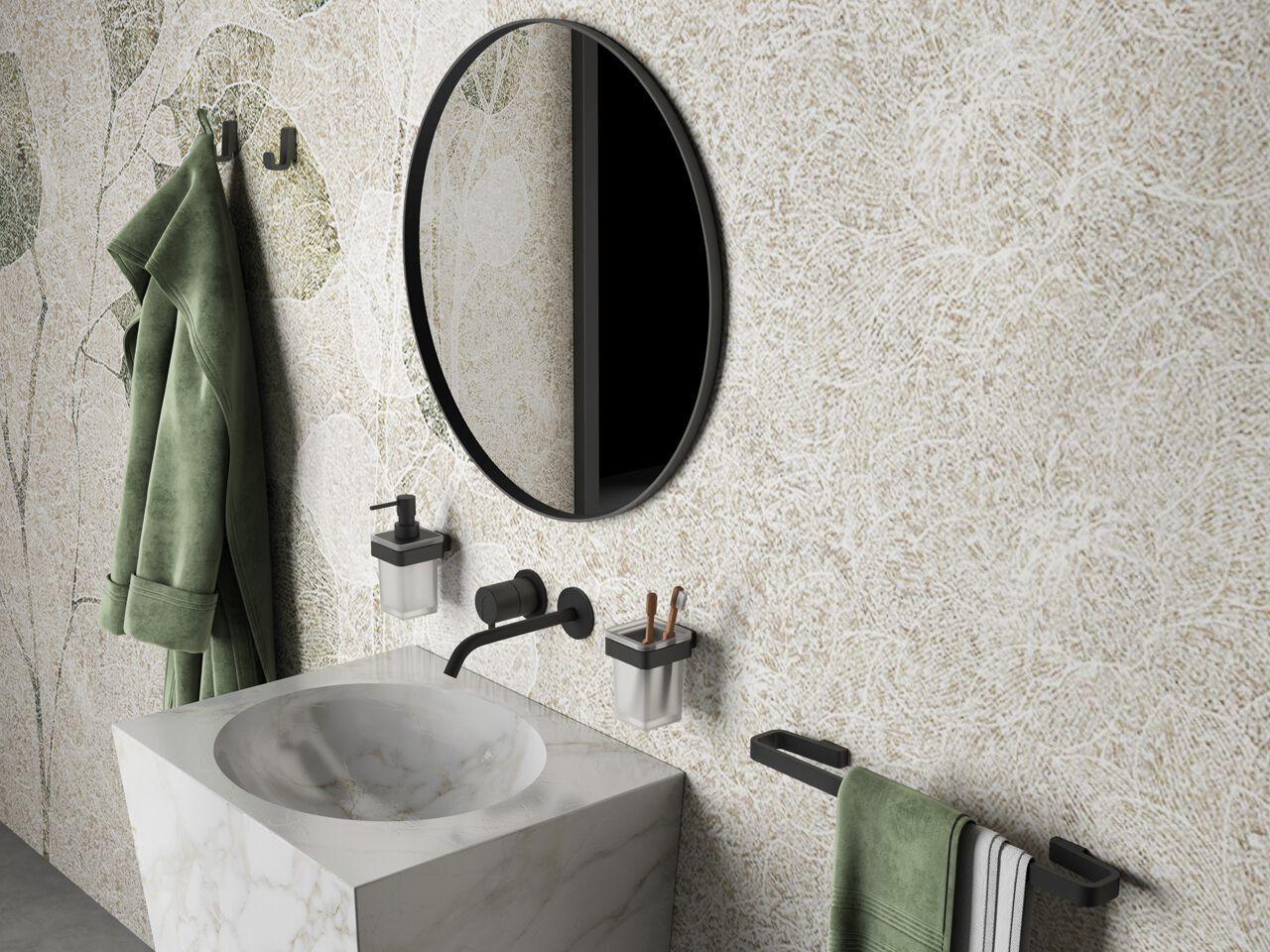 Настенный дозатор мыла из матового стекла GEDY Самоа ARCH-00093000 - Вид №2