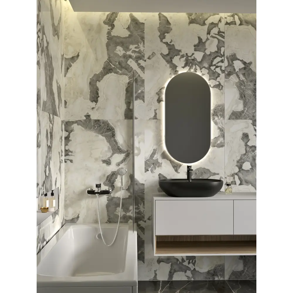 Смеситель ESKO Lucca для раковины - черный матовый с хромом 89358551 STLM-1329921 - Вид №5