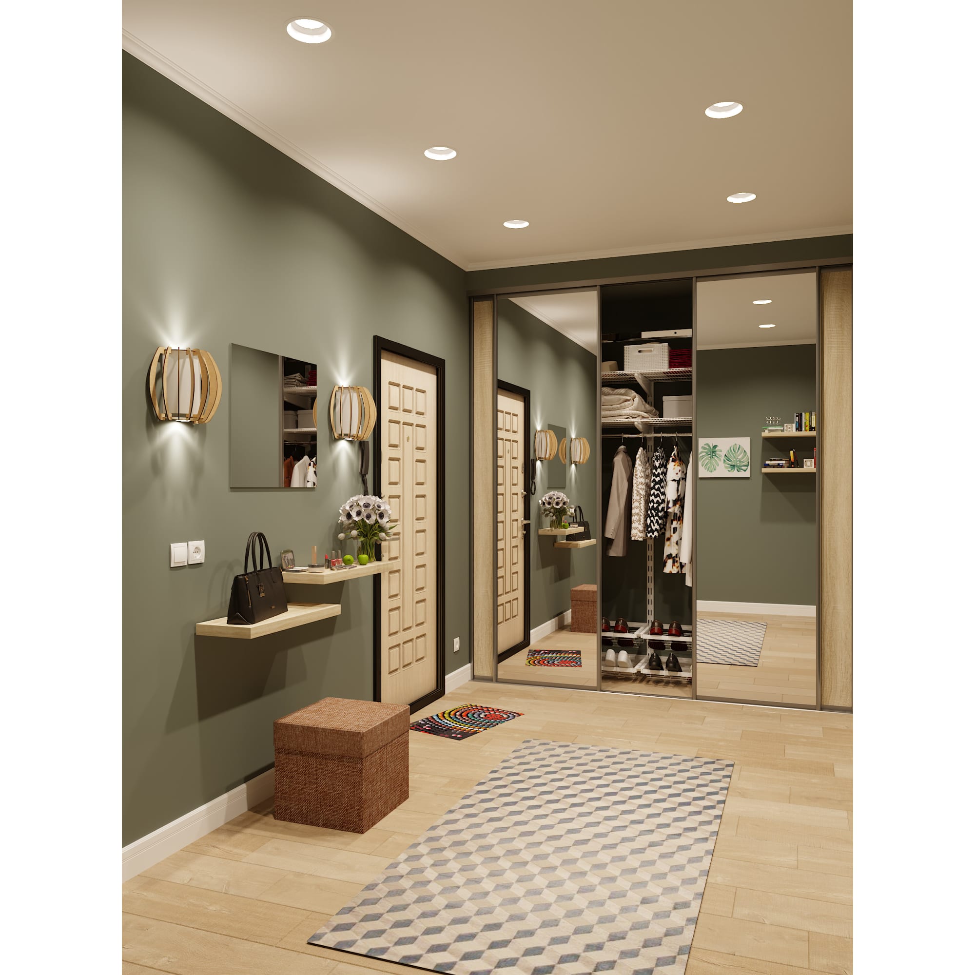 Зеркальная дверь-купе SPACEO для гардеробной с эффектом расширения пространства 18333719 STLM-0010378 - Вид №1