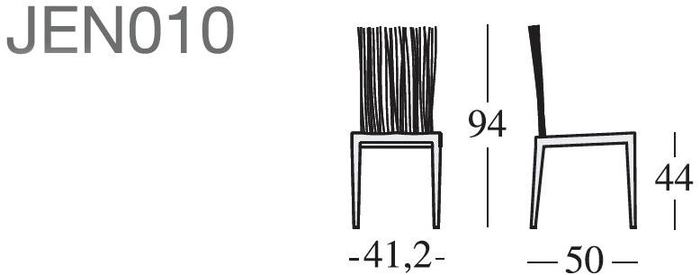 edra Металлический стул и спинка на ножках из ПВХ  Jen010  - Вид №8