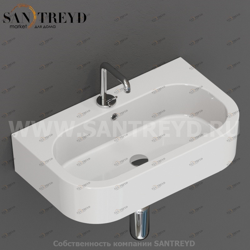 315001 Подвесная раковина настенная овальная Kerasan Flo