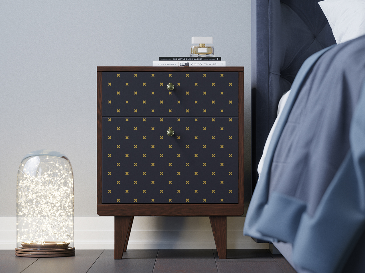 Тумбочка прикроватная белая Thimon THE IDEA  210285 Бежевый;белый;дуб сонома  - Вид №3