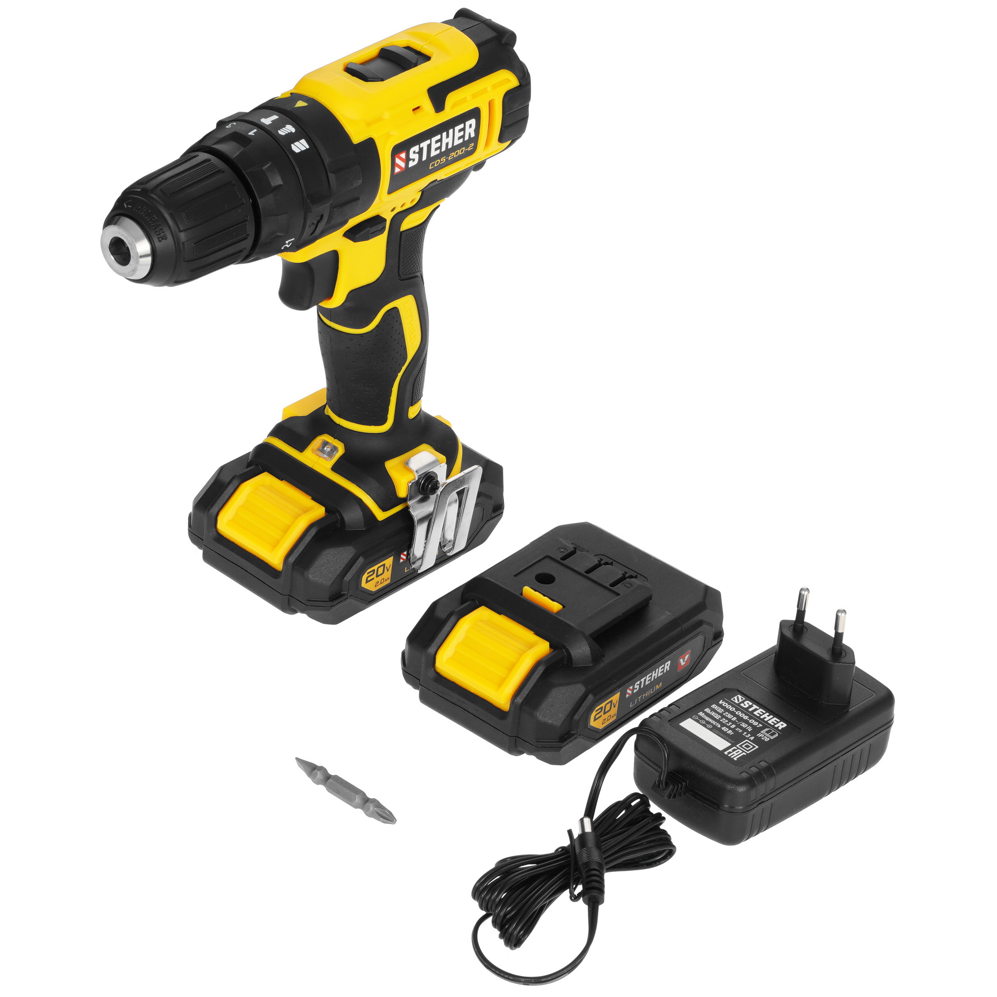 Дрель-шуруповерт STEHER CDS-200-2 9963360 STDN-0124899 - Вид №3