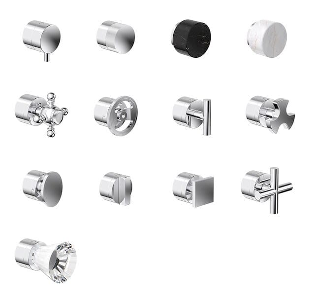 Термостатический смеситель для душа с 5 отверстиями IB Aqua ARCH-00116518 - Вид №9