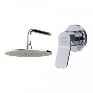 FB85A2R010 набор: см-ль д/душа верхний душ 250 мм держатель д/верхн.душа хром шт. AM.PM X-Joy