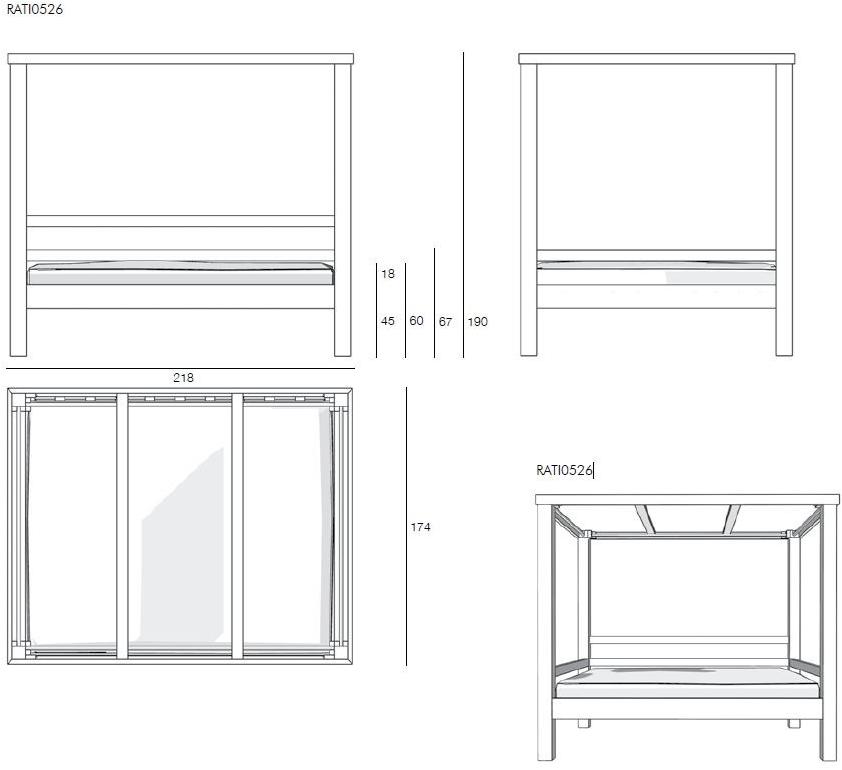 Il Giardino di Legno Грядка из тикового дерева с балдахином Ratio Rati0525 + rati0526 - Вид №6