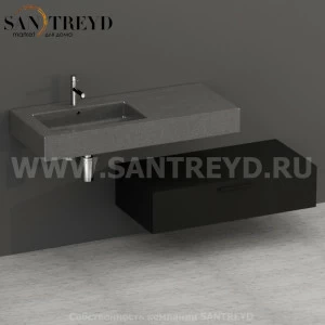 S10024AR2 Тумба с 1 ящиком 100 см черная Globo ARREDO WOOD Италия