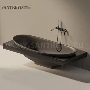 Ванна встроенная IO e SI графитовая