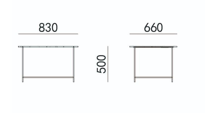 Прямоугольный стеклянный журнальный столик HC28 maison Grassi ARCH-00053934 - Вид №2