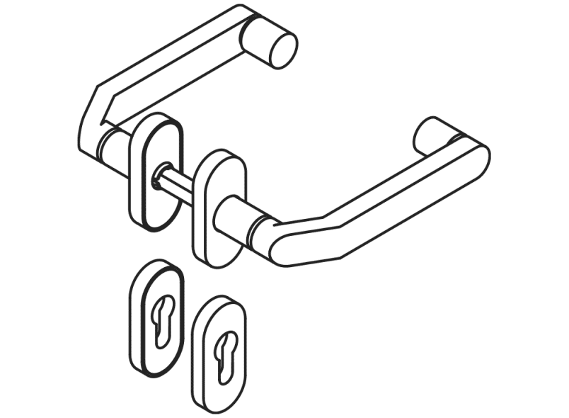 270XAH12.340 Комплект противопожарной защиты со шплинтом модель 273x HEWI Serie 270 | Edelstahl  - Вид №2