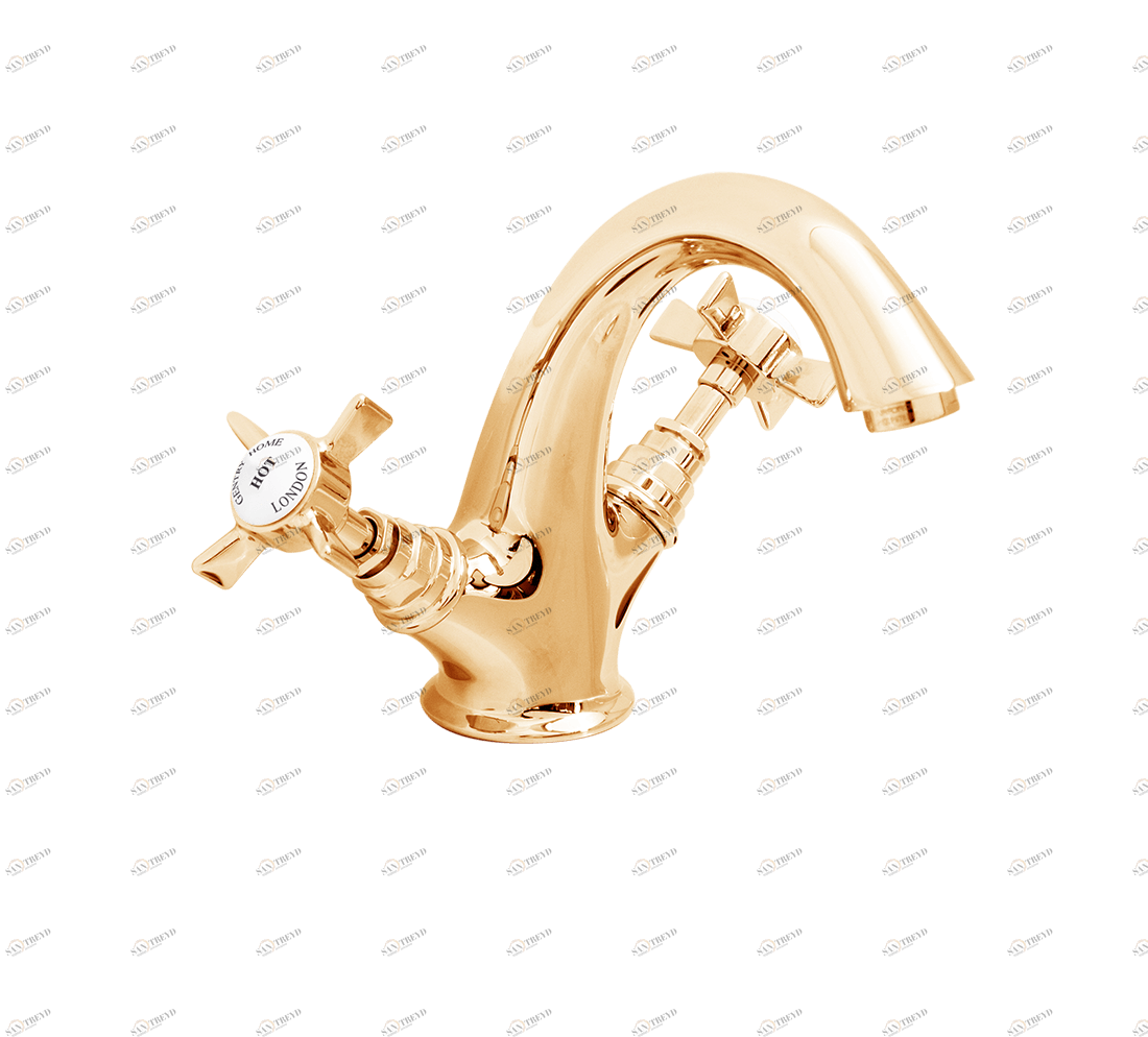 Gentry Home Смеситель для раковины Style на три отверстия с всплывающей пастой Ascot Темное золото GH100754 