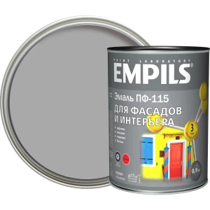 Эмаль ПФ-115 Empils PL глянцевая цвет серый 0.9 кг
