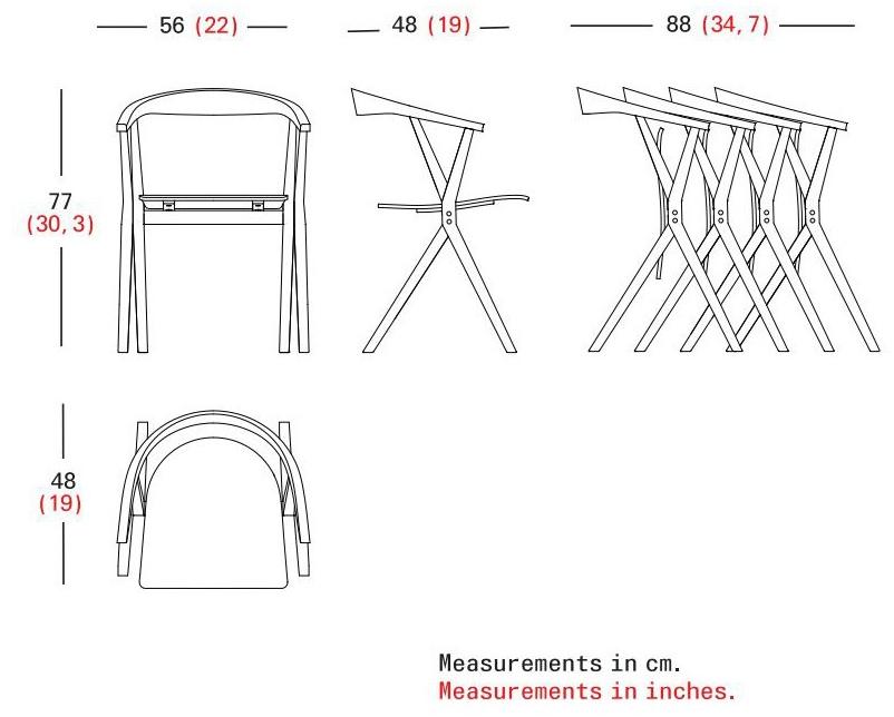 BD Barcelona Design Складной стул из массива дерева Extrusions sun-id-1391401 - Вид №15