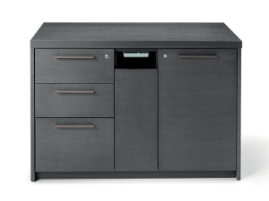 Деревянный офисный шкаф с регулируемой высотой