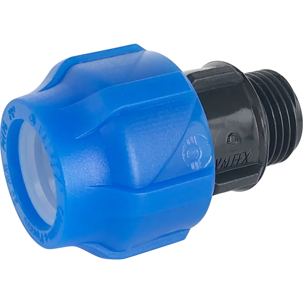 Муфта комбинированная ПНД Valfex 1 1/2"x63 мм НР 85457890 STLM-2117360 