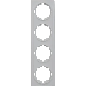 Рамка для розеток и выключателей Onekey Florence 4 поста, цвет белый