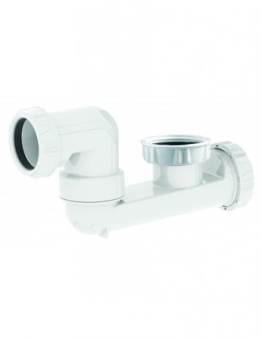 561200 001 00  Сифон поворотный для ванны, выход с коническим уплотнением Д. 40 мм, полипропилен Valentin Белый  - Вид №1