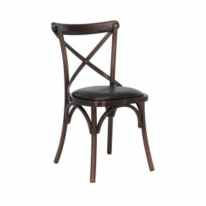 Стул мягкий с деревянной спинкой темный орех Leset "Грид" IMPEX  00-3967299 Коричневый